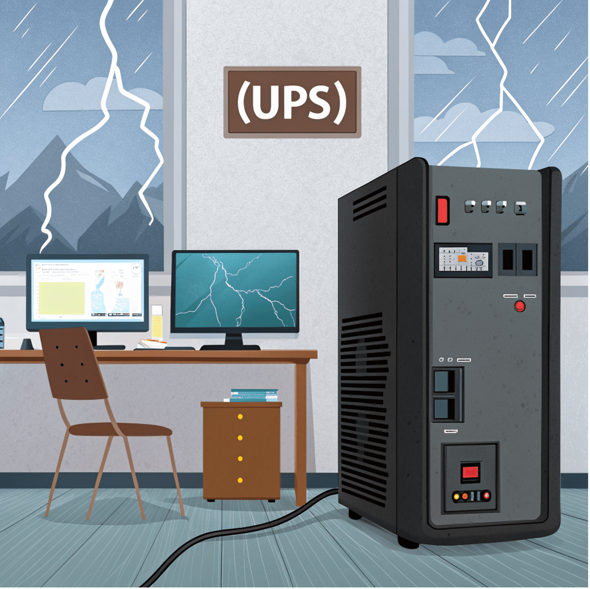 برق اضطراری (UPS)